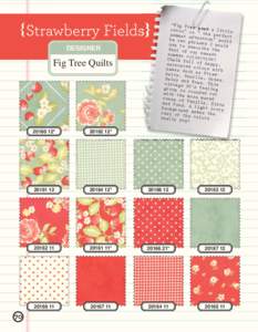 {Strawberry Fields} DESIGNER Fig Tree Quilts[removed]*