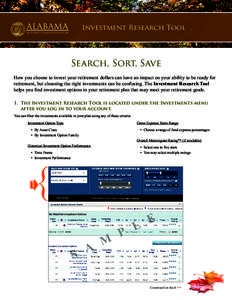 ALABAMA Deferred Compensation Plan ALABAMA  Investment Research Tool