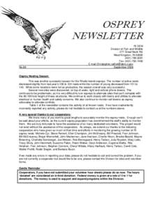 OSPREY NEWSLETTER ___ No.88  RI DEM