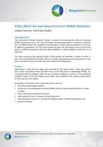 MayPolicy Brief: An overview of current NAMA Guidance Lachlan Cameron - ECN Policy Studies  Introduction