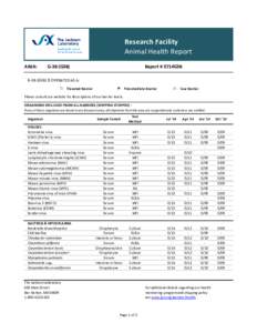 Research Facility Animal Health Report AREA: G‐3B (G3B)