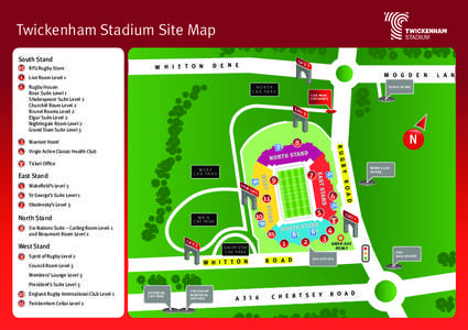 Twickenham Stadium Site Map South Stand RFU Rugby Store 1