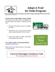  Adopt-A-Trail		 for	Clubs	Program