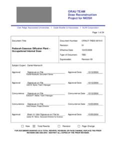 ORAU TEAM Dose Reconstruction Project for NIOSH Oak Ridge Associated Universities I Dade Moeller & Associates I MJW Corporation Page 1 of 24