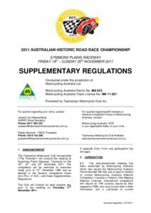 Motorcycle sport / Sidecar / Scrutineer / Motorcycling Australia / Grand Prix motorcycle racing / Motorcycling