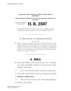 F:\JMC\SUS\HR2507_SUS.XML  Suspend the Rules and Pass the Bill, H. R. 2507, With an Amendment (The amendment strikes all after the enacting clause and inserts a new text)