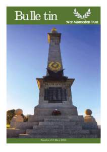 Bulletin  Number 57 May 2013 War Memorials Trust works to protect and conserve all war memorials within the UK