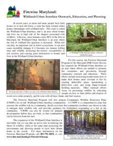 Firewise MD - WUI Fact Sheet