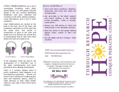 Conquer Pediatric Chiari Brochure.pub