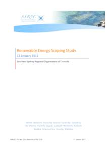       Renewable Energy Scoping Study  13 January 2011 