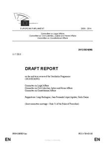 [removed]EUROPEAN PARLIAMENT Committee on Legal Affairs Committee on Civil Liberties, Justice and Home Affairs Committee on Constitutional Affairs