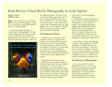 IAPP book review - Virtual Reality Photography