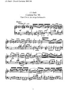 J.S. Bach - Church Cantatas BWV 96  1