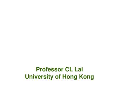 Professor CL Lai University of Hong Kong Role of Antivirals in HBV-related HCC