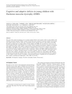 Muscular dystrophy / Psychology / Medicine / Childhood psychiatric disorders / Dyslexia / Duchenne muscular dystrophy / Wechsler Intelligence Scale for Children / Dystrophin / NEPSY / Cognitive tests / Intelligence tests / Health