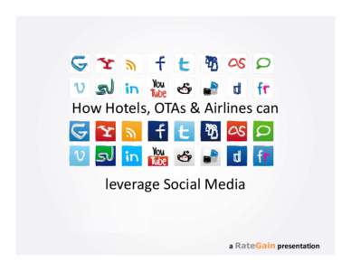 How Hotels, OTAs & Airlines can  leverage Social Media a RateGain presentation