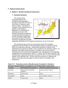 US EPA - Preliminary OP Cumulative Risk Assessment, Region 6 - Southern Seaboard Assessment