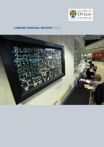 LIBRARY ANNUAL REPORT 2O1O  pa g e 1