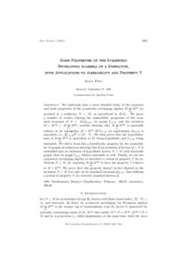 665  Doc. Math. J. DMV Some Properties of the Symmetri
 Enveloping Algebra of a Subfa
tor,