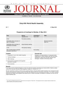 World Health Assembly / World Health Organization / Non-communicable disease / A65 / United Nations / Reproductive health / Health / Global health / Public health
