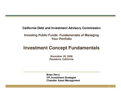 Investment Concept Fundamentals