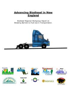 Advancing Biodiesel in New England Biodiesel Regional Workgroup Report on Breaking Barriers to Fuel Use in Transportation.  Table of Contents