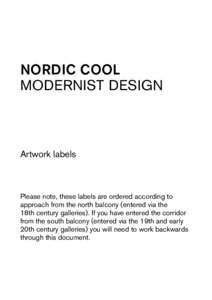 Nordic Cool Modernist Design Artwork labels  Please note, these labels are ordered according to