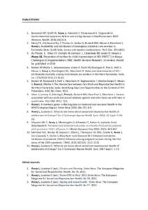 PUBLICATIONS  1. Bernstein MT, Graff LA, Avery L, Palatnick C, Parnerowski K, Targownik LE. Gastrointestinal symptoms before and during menses in healthy women. BMC Womens Health. 2014;14(1):[removed]Mony PK, Krishnamurthy