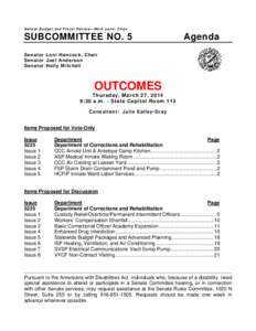 Microsoft Word - Sub 5 OUTCOMES for[removed]CDCR