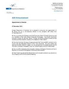 Microsoft WordASX announcement - Director appointment (FINAL).doc