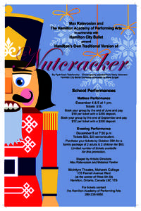 The Nutcracker / Ballet / Fennell Avenue / Joseph Szigeti / Hamilton /  Ontario / Dance / Classical music / Russian ballet / Vasili Vainonen