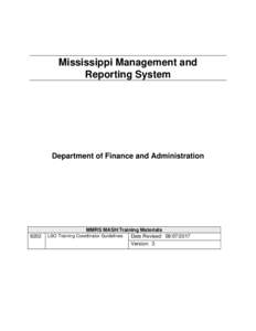 Mississippi Management and Reporting System Department of Finance and Administration  8202