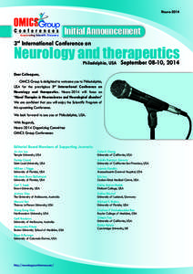 Neuro[removed]Initial Announcement 3rd International Conference on  Neurology and therapeutics