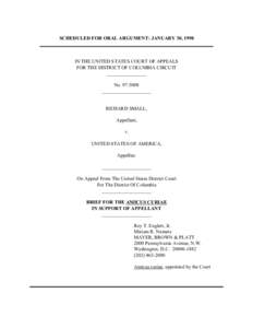 SCHEDULED FOR ORAL ARGUMENT: JANUARY 30, 1998 ______________________________________________________________________ IN THE UNITED STATES COURT OF APPEALS FOR THE DISTRICT OF COLUMBIA CIRCUIT ________________