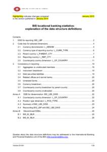 BIS locational banking statistics: notes to explain the data structure definitions