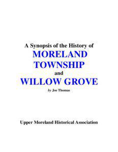 A Synopsis of the History of  MORELAND