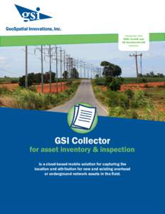 Integrates with ESRI ArcGIS and GE Smallworld GIS systems.  GSI Collector