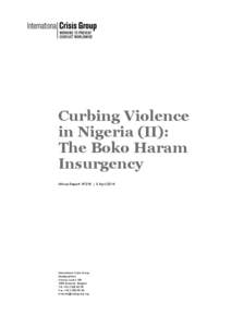 Microsoft Word[removed]Curbing Violence in Nigeria - II - The Boko Haram Insurgency