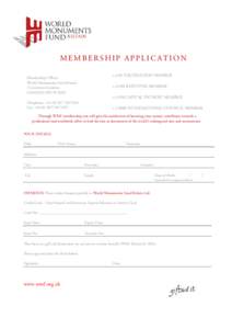      MEMBERSHIP APPLICATION □ £45 FOUNDATION MEMBER