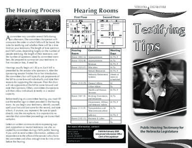 The Hearing Process  Hearing Rooms First Floor  Second Floor