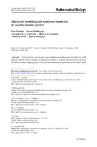 J. Math. Biol:765–798 DOIs00285Mathematical Biology  Multiscale modelling and nonlinear simulation