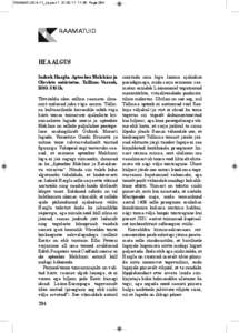 RAAMATUID 4-11_Layout[removed]:35 Page 294  RAAMATUID HEA ALGUS Indrek Hargla. Apteeker Melchior ja