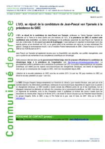 Soutien UCL candidature JP van Yp GIEC-reddot