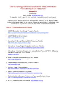 Microsoft Word - Energy Efficiency EM&V Documents Resources January 2013.docx