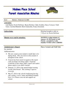 Microsoft Word - Parent Meeting Minutes February[removed]Niakwa Place School.docx