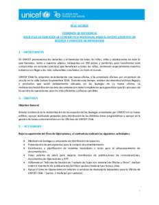 #CLETÉRMINOS DE REFERENCIA SOLICITUD DE SERVICIOS DE CONTRATISTA INDIVIDUAL PARA EL APOYO LOGISTICO EN BODEGA Y SERVICIOS DE MENSAJERIAANTECEDENTES