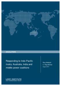 Responding to Indo-Pacific rivalry: Australia, India and middle power coalitions