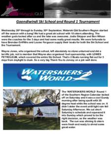 Goondiwindi Ski School and Round 1 Tournament Wednesday 26th through to Sunday 30th September, Waterski Qld Southern Region started off the season with a bang! We had a great ski school with 18 skiers attending. The weat