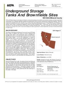 Underground Storage Tanks And Brownfields Sites NEVADA/Mineral County