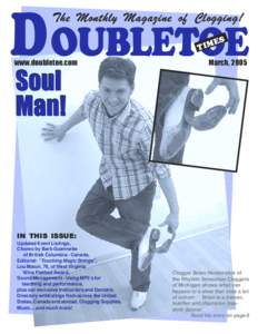 D OUBLETOE The Monthly Magazine of Clogging! E TIM  www.doubletoe.com